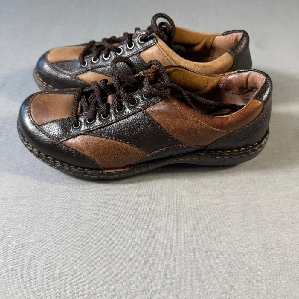 b.o.c. Born Concept Women's Brown Leather Lace Up Oxford Shoes C47835 Size 7 38